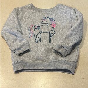 Gray Unicorn Kids Sweatshirt